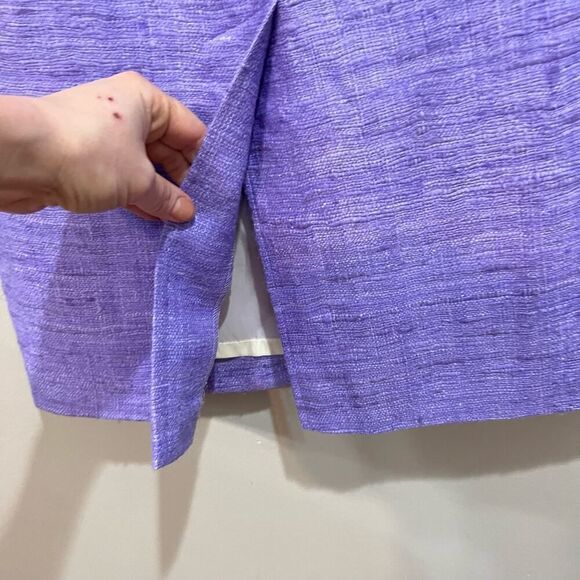 P.A.R.O.S.H. purple wild silk high waist pencil skirt NWT size 4 - Picture 7 of 13